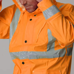 Veste de sécurité haute visibilité respirante matelassée à capuche en toile de taille standard pour hommes - Prix bas, meilleure qualité - Product Image 3