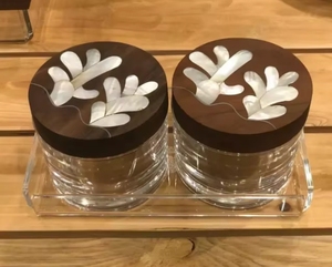 Indian Handmade <b>Mother</b> of Pearl Bakhoor Burner Best Perfume Holder in Wood Medkhan Candle Jar with Chocolate <b>Box</b> - Product Image 1