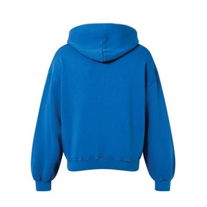 Vente en gros de sweats à capuche avec logo imprimé personnalisé ODM/OEM pour hommes grande taille respirants 450g basiques en polaire avec fermeture éclair complète à capuche pour l'hiver - Product Image 2
