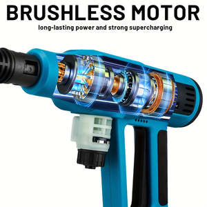 Gisam Pistola de Lavado de Autos Inalámbrica de Alta Presión con Pantalla Táctil Digital, 2x4000mAh, 6 Boquillas en 1, Limpiadores de Alta Presión de 4 Velocidades - Product Image 3