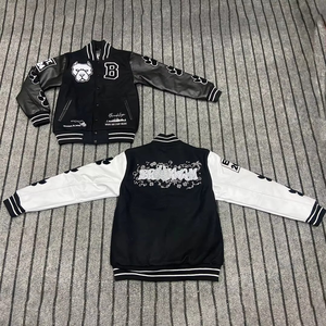 แจ็กเก็ตผ้าใบขนแกะสไตล์เท่ๆของผู้ชายเสื้อแจ็คเก็ตทีมเบสบอลแบบออกแบบได้ตามต้องการสำหรับฤดูหนาว - Product Image 5