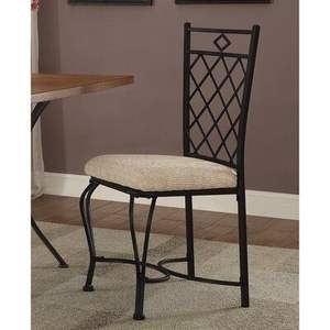 Chaise en métal industriel artisanal de haute qualité avec finition décorative dossier ergonomique confortable et charme élégant - Product Image 1