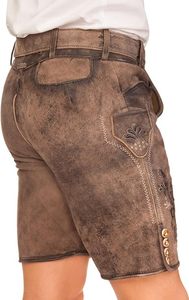 Pantalones Bávaros Alemanes para Hombre, Lederhosen Personalizados de Cuero Auténtico, Lederhose Cortos para Hombre 2026 - Product Image 3