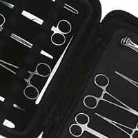 Juego de instrumentos quirúrgicos veterinarios básicos principales de acero inoxidable de la mejor calidad, Kit de cirugía general