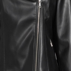 Promotion2025 Nouvelle mode Veste en fourrure d'agneau véritable Veste en cuir à fourrure courte pour femmes Veste bomber B3 - Product Image 3