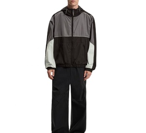 Custom <b>Men</b> Casual Nylon Utility Windbreaker <b>Jacket</b> Breathable Plus Size Summer Streetwear Waterproof Reflective Colors - Product Image 5