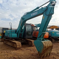 Excavatrice sur chenilles Kobelco SK130, 13 tonnes, excavatrice hydraulique moyenne, moteur Isuzu 4JJ1, excavatrice de construction japonaise d'occasion