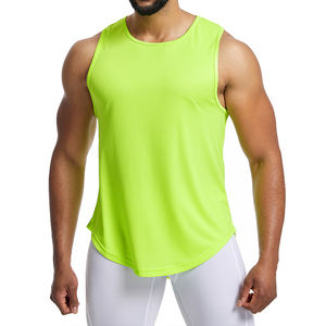 OEM Summer High Quality <b>Men's</b> Cotton <b>Tank</b> <b>Top</b> Fitness Gym Breathable Knitted Washed V-neck <b>Plus</b> <b>Size</b> - Product Image 2