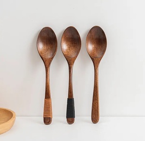 Big Size Handmade Natural Eco-Friendly High Quality Wooden Cooking <b>Utensil</b> India New Design Solid Cutlery Flatware 2-Piece - Product Image 2