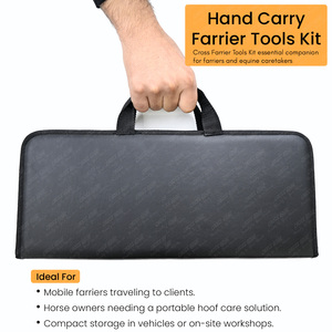 Nuevo Kit de herramientas de herrador, pinza de metal para pezuñas, cortador de pezuña, cuchillo afilado de doble punta con bolsa de transporte - Product Image 6