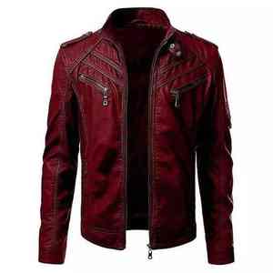 Chaqueta de cuero para hombre de nueva moda personalizada 2025, el mejor diseño, chaquetas de cuero marrón con bolsillos grandes en el pecho de alta calidad - Product Image 1