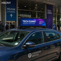 Affichage LED sur toit de taxi GPS en temps réel, WiFi 4G, double face, écran publicitaire LED pour toit de voiture, IP65 étanche, haute luminosité HD