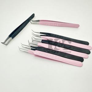 Pinzas Profesionales para Extensión de Pestañas, Diseño de Corazón, Acero Inoxidable Plano, Logotipo Personalizado, Antimagnéticas, Mango Cómodo - Product Image 4