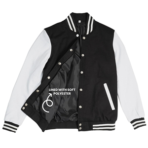 Chaqueta de Collage de alta calidad LOGOTIPO personalizado Impresión de manga Chenille Bordado Béisbol Vintage CollegeBaseballjacket para hombres - Product Image 5