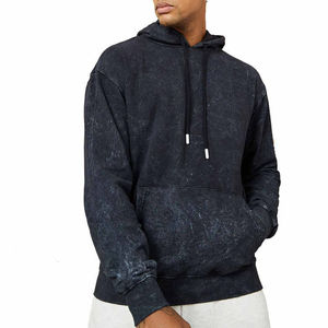 Custom Logo Acid Wash <b>Vintage</b> <b>Oversized</b> Heavy 400 Gsm Unisex Pullover Hoodie 100% Cotton Men's <b>Sweatshirt</b> Sun Wash Puff Autumn - Product Image 4