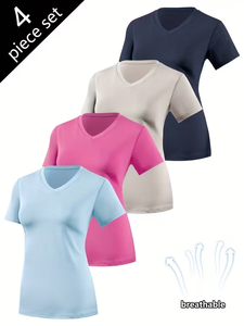 Camisetas de Algodón de Alta Calidad para Mujer con Logotipo Personalizado al por Mayor, Colección de Tallas Grandes, Hechas en Bangladés, Camisetas Lisas - Product Image 3