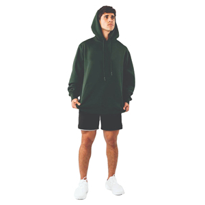 100% coton hommes personnalisés français éponge sweats à capuche vierges coupe régulière brodé hiver polaire épais lourd imprimé Design solide 2 pièces - Product Image 2