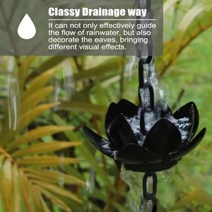 Cadena de Lluvia Decorativa para Jardín, para Canaletas de Techo, Cadena de Drenaje de Agua de Metal para Exteriores - Product Image 2