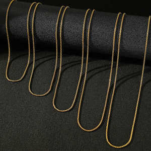 DGIDDK <b>Gold</b> Square <b>Pearl</b> Chain <b>Necklace</b> 40-60cm Stainless Steel Fashion Jewelry Unisex Daily Wear Gift - Product Image 3