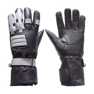 Gants de moto en cuir noir neufs en gros, doigts entiers, protection des jointures, course automobile, pour hommes - Product Image 1