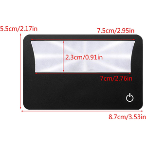 ओम क्रेडिट कार्ड आकार की जेब आवर्धक लेंस 3x लाउप फ्रेनल आवर्धन - Product Image 6