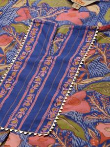 women ethnic Purple <b>Floral</b> Printed Pure Cotton Kurta with <b>Trousers</b> indian pakistani salwaar kameez <b>suit</b> - Product Image 6