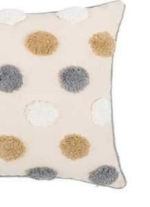 Cercle Design 100% coton lin touffeté à la main housse de coussin exclusivement à la mode doux fil de coton touffetage personnalisé taie d'oreiller vente - Product Image 2