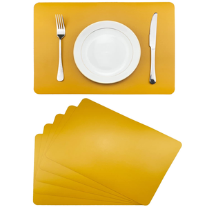 Classic Style <b>Leather</b> Dining Table Mats Kitchen <b>Placemats</b> with Sale for Dining Table - Product Image 5