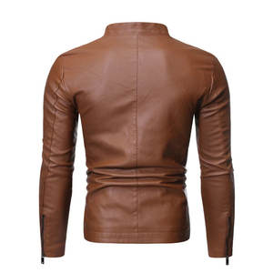 Chaqueta Bomber de Cuero Genuino Personalizada para Hombre, con Cuello Alto de Lona Recubierta, Ecológica y Anti-UV para Hombre y Mujer - Product Image 5