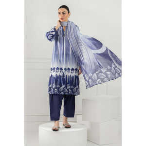 ชุดสูทผ้าลินินพิมพ์ลายแลคเกอร์ 3 ชิ้นสำหรับผู้หญิง ยี่ห้ออินดิโก เหมาะสำหรับใส่ทำงานหรือสไตล์ลำลองในฤดูร้อน - Product Image 3