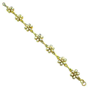 Elegant Women's Gold Plated Floral <b>Pearl</b> Bracelet Fashion <b>Jewelry</b> <b>Sets</b> Perfect Gift - Product Image 1