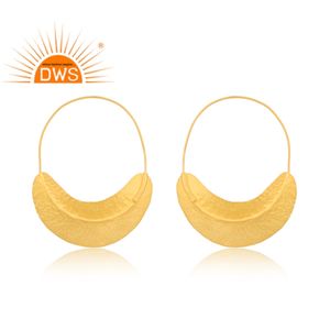 Latest Trending Sterling Silver 18K <b>Gold</b> Plated Natural Pearl <b>Set</b> Chandbali Earring Demi Fine Jewelry Manufacturer - Product Image 4