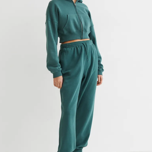 Sweat-shirt d'hiver surdimensionné pour femmes, manches longues, en molleton épais et lourd en coton, tissu tricoté uni, couleur et logo personnalisés - Product Image 2