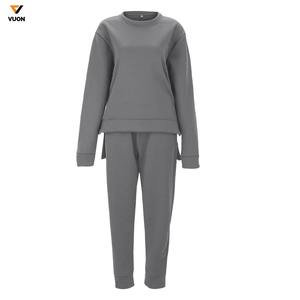 2025 conjuntos de dos piezas para mujer, chándal de manga larga con cuello redondo y pantalones para correr, conjuntos de ropa de salón con bolsillos con forro polar suave - Product Image 5