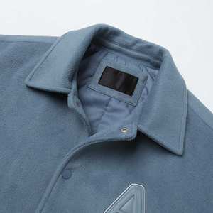 เสื้อแจ็กเก็ตแกะมีฮู้ดผ้าวูลสองสีงานปักลายด้วยผ้ากำมะหยี่ขนแกะสไตล์ใหม่ - Product Image 6