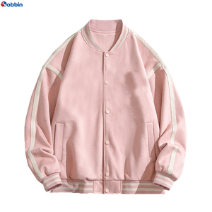 Veste de baseball rétro personnalisée à la mode, veste universitaire brodée, col montant décontracté pour hommes et femmes, options de tailles plus grandes - Product Image 5