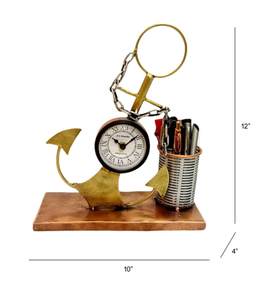 Centro de mesa metálico de moda de latón Ak, reloj de mesa moderno elegante y de moda para decoración elegante del hogar - Product Image 3