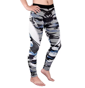 Legging de compression pour homme sur mesure, nouveau style, taille élastique, respirant, en spandex/polyester/coton, longueur intégrale, personnalisable - Product Image 4