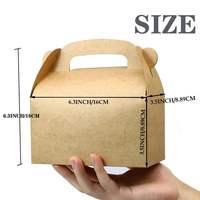 Maßgefertigte Einweg-Kraftpapier-Lebensmittelverpackungen mit Automatischem Bodenverschluss für Bäckerei, Partygeschenke, Kinder-Süßigkeiten und Leckereien mit Griffen