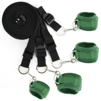 Diskretes Matratzen-Bondage-Set Handschellen Fußfesseln 4 Gepolsterte Fesseln Verstellbare Gurte 4 Farben Passend für Alle Bettgrößen BDSM Erwachsenen-Sexspielzeug