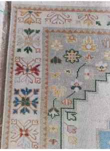 Tapis en laine de soie Design moderne fait à la main de luxe noué à la main technique de noeud turc longue durée lavable tailles personnalisables 5x8 - Product Image 5