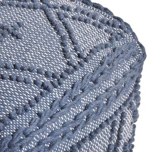 Pouf rond tissé à la main écologique en jacinthe d'eau naturelle Boho Home Pouf tabouret pouf - Product Image 5