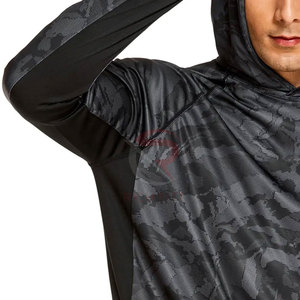 Sweat-shirts à capuche pour hommes personnalisés pour la pêche, respirants, en polyester/coton, de haute qualité, col à capuche d'hiver, tissu imprimé uni - Product Image 6