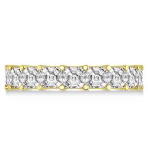 Anillo de Bodas con Diamantes de Corte Asscher, Oro Amarillo de 14k, 7.20ct - Product Image 2