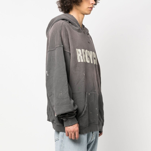 เสื้อฮู้ดผู้ชายแบบสั่งตัด100% ผ้าฝ้ายฝรั่งเศสเทอร์รี่ว่างเปล่าเสื้อฮู้ดแบบสวมหัวซักได้ - Product Image 4