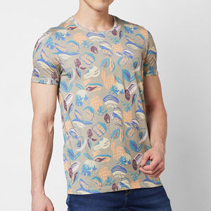 Camisetas de manga corta con logotipo personalizado de alta calidad para hombre, Camiseta extragrande de algodón 100%, camisetas de peso pesado de 320gsm de alta calidad - Product Image 2