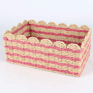 Elegante Cesta de Almacenamiento Rectangular de Pasto Marino, Decoración Natural para el Hogar en Verde - Product Image 5