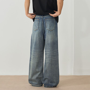 Pantalones vaqueros holgados clásicos para hombre, pantalones vaqueros suaves de corte holgado, perfectos para trajes diarios y looks callejeros - Product Image 6