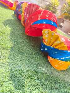 Tradicional indio boda Safa/Pagdi prefabricado Bandhani turbantes para Dulha & Baraati Unisex turbante diademas regalo Bandani Safa - Product Image 3