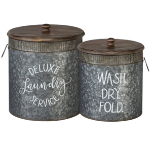 Sustainable Container Kitchen Tabletop Galvanized Metal Deep & Large Storage <b>Canister</b> <b>Set</b> Home Kitchen Use - Product Image 6